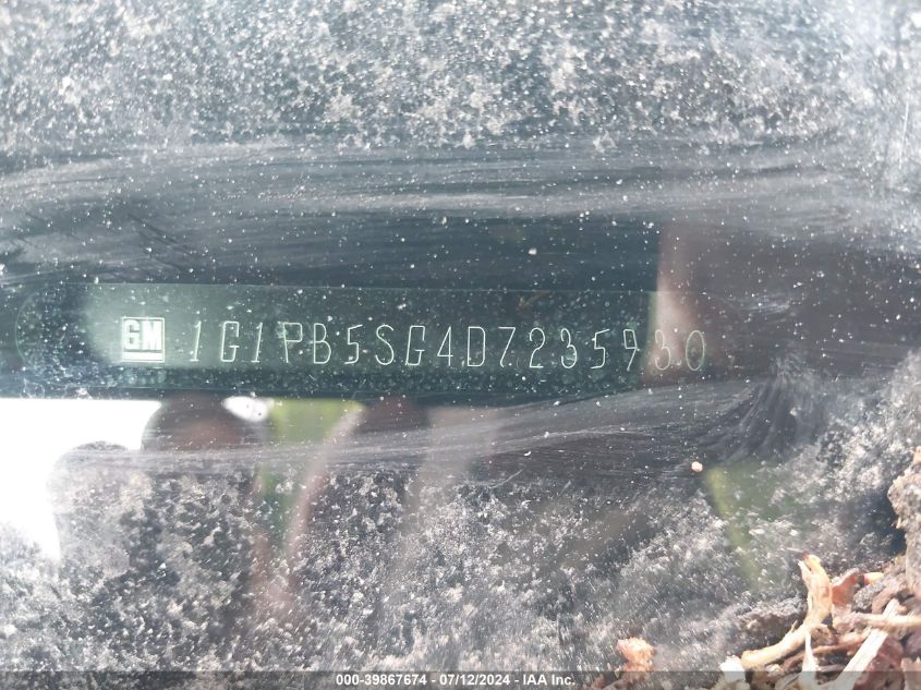 2013 Chevrolet Cruze Ls Manual VIN: 1G1PB5SG4D7235930 Lot: 39867674