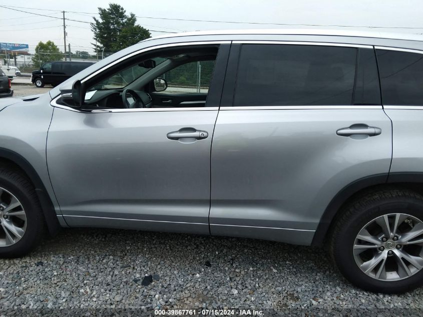 2015 Toyota Highlander Xle V6 VIN: 5TDJKRFH5FS091353 Lot: 39867761