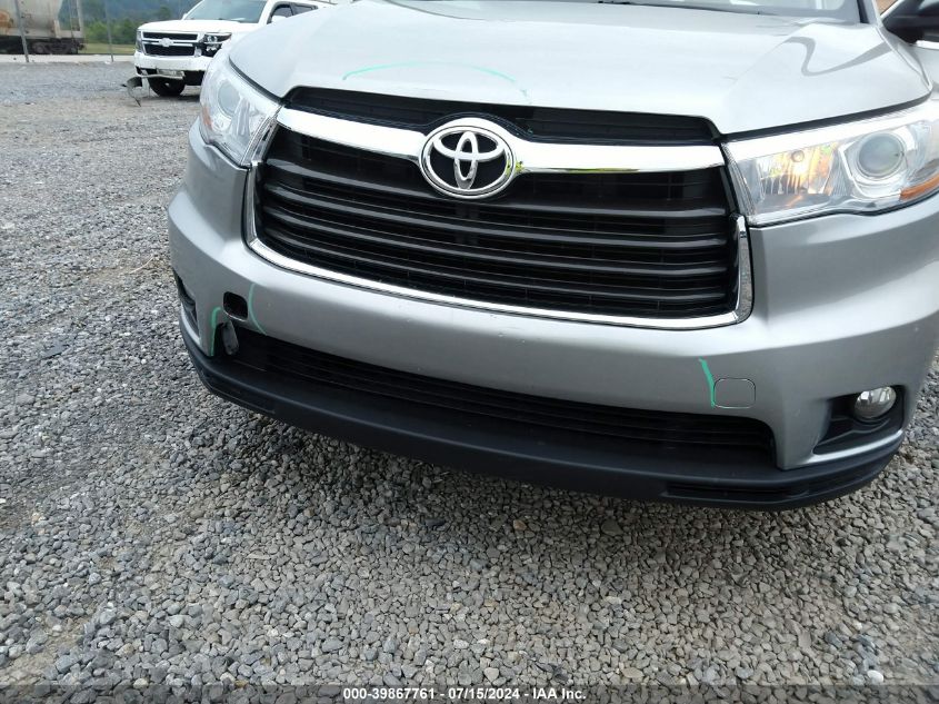 2015 Toyota Highlander Xle V6 VIN: 5TDJKRFH5FS091353 Lot: 39867761