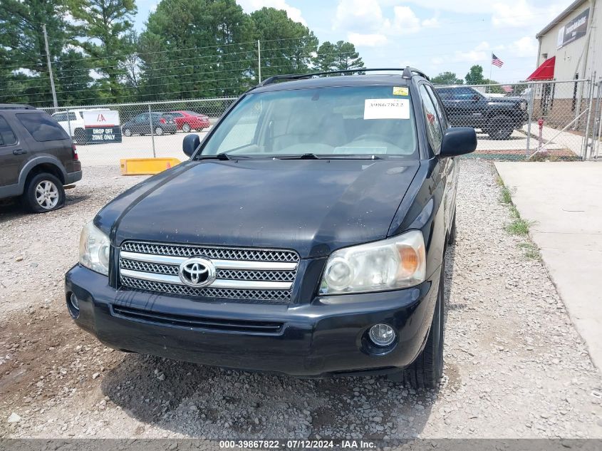 2007 Toyota Highlander Hybrid Limited V6 VIN: JTEHW21A370045850 Lot: 39867822