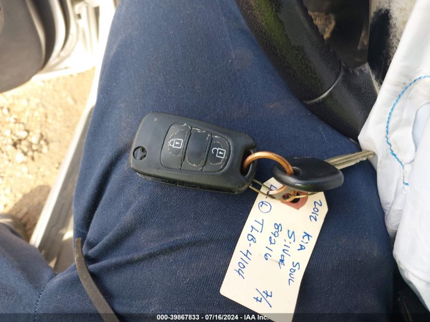 2012 Kia Soul + VIN: KNDJT2A66C7389216 Lot: 39867833