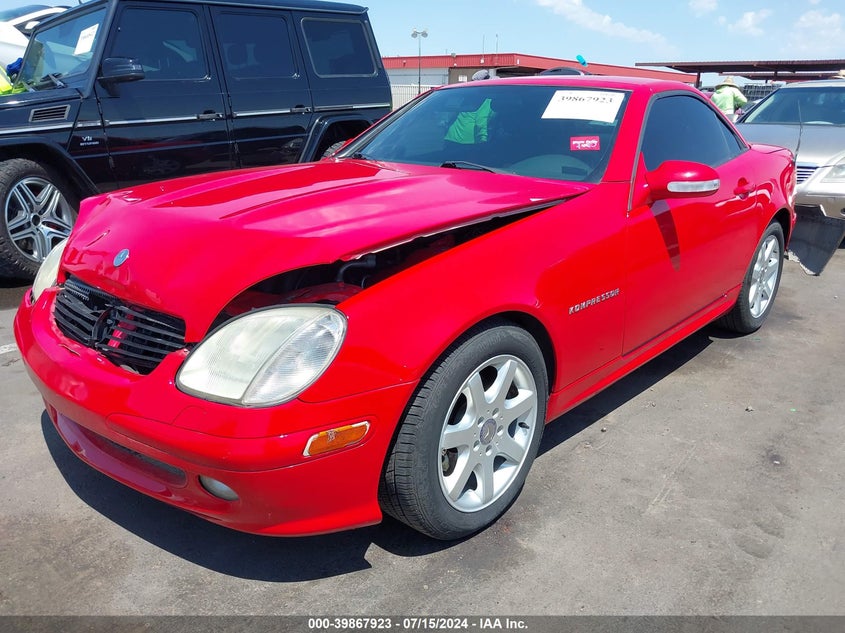 2002 Mercedes-Benz Slk 230 Kompressor VIN: WDBKK49F02F236499 Lot: 39867923