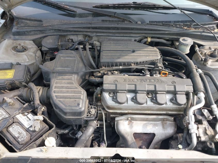 2003 Honda Civic Lx VIN: 2HGES16593H602079 Lot: 39868052