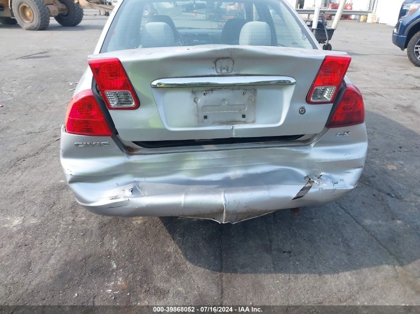 2003 Honda Civic Lx VIN: 2HGES16593H602079 Lot: 39868052