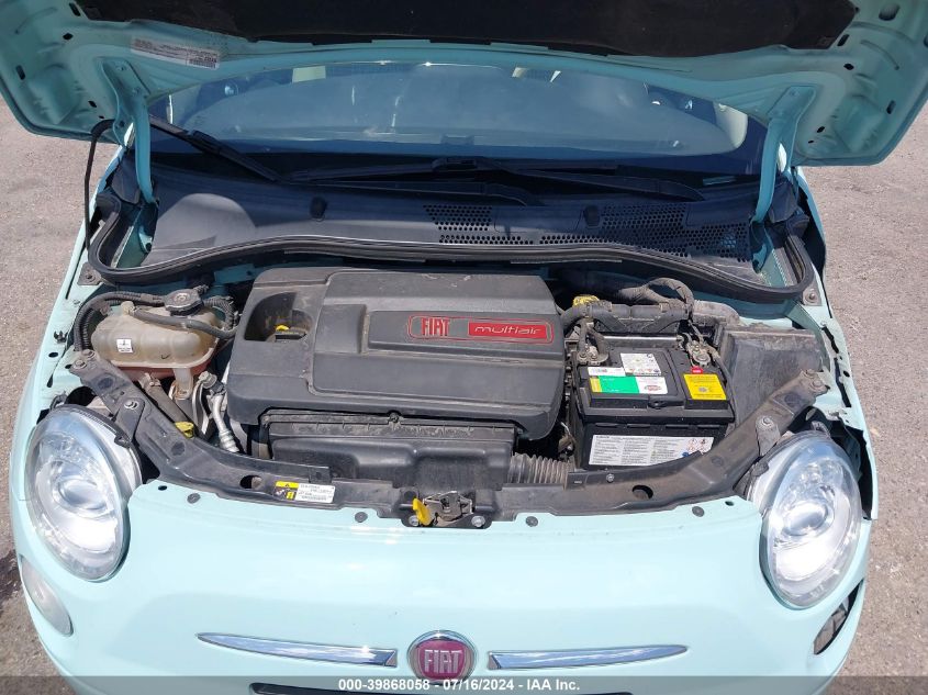 2017 Fiat 500 Pop VIN: 3C3CFFKR3HT697905 Lot: 39868058