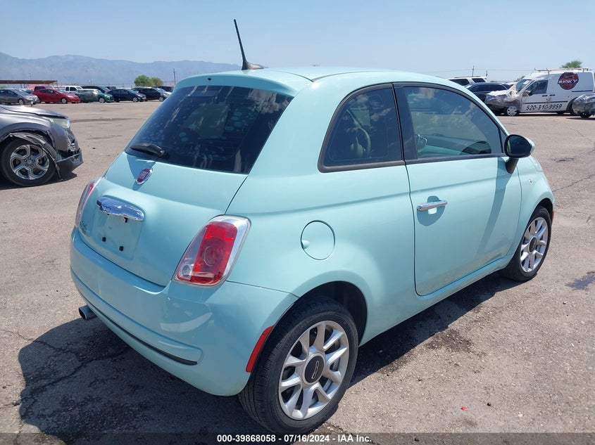 2017 Fiat 500 Pop VIN: 3C3CFFKR3HT697905 Lot: 39868058