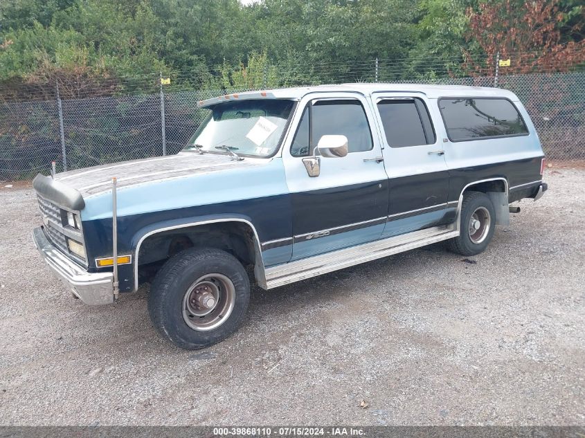 1991 Chevrolet Suburban V1500 VIN: 1GNEV16K7MF143110 Lot: 39868110