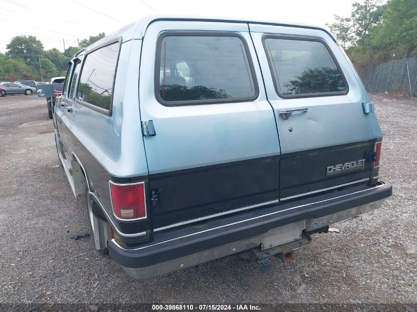 1991 Chevrolet Suburban V1500 VIN: 1GNEV16K7MF143110 Lot: 39868110