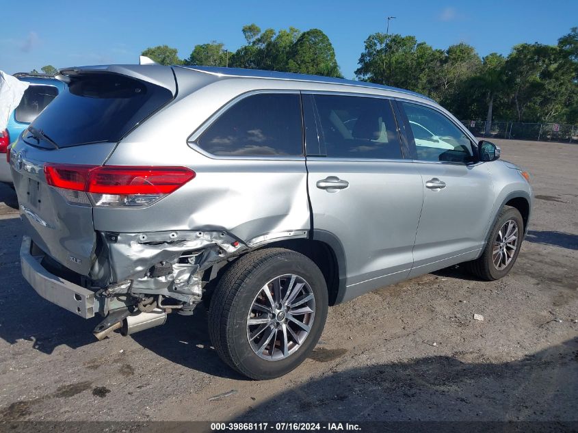 2018 Toyota Highlander Se/Xle VIN: 5TDKZRFHXJS529969 Lot: 39868117