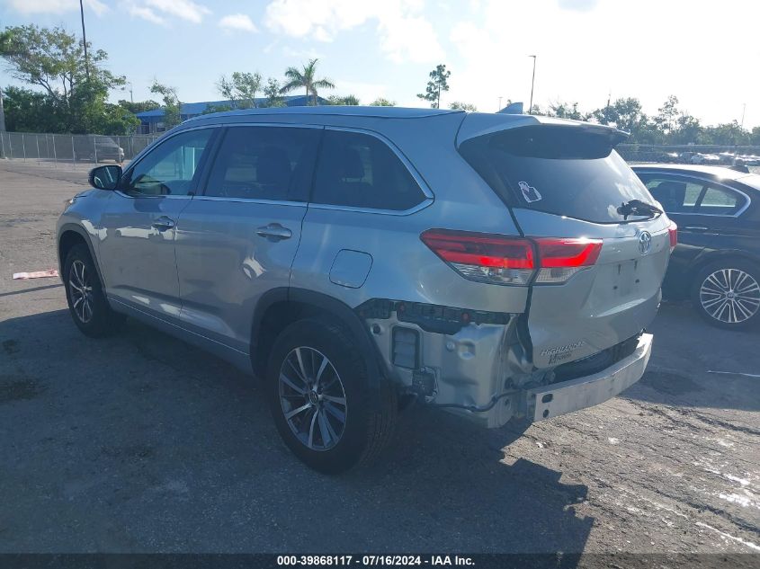 2018 Toyota Highlander Se/Xle VIN: 5TDKZRFHXJS529969 Lot: 39868117