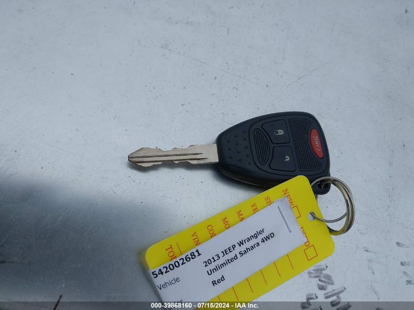 2013 Jeep Wrangler Unlimited Sahara VIN: 1C4HJWEG1DL607456 Lot: 39868160