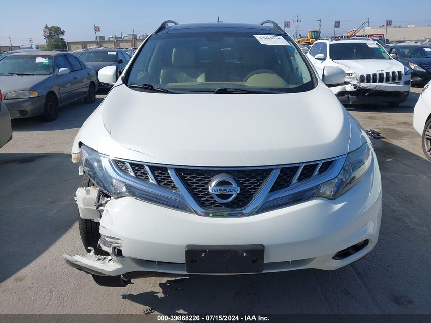 2011 Nissan Murano Sl VIN: JN8AZ1MU9BW050641 Lot: 39868226