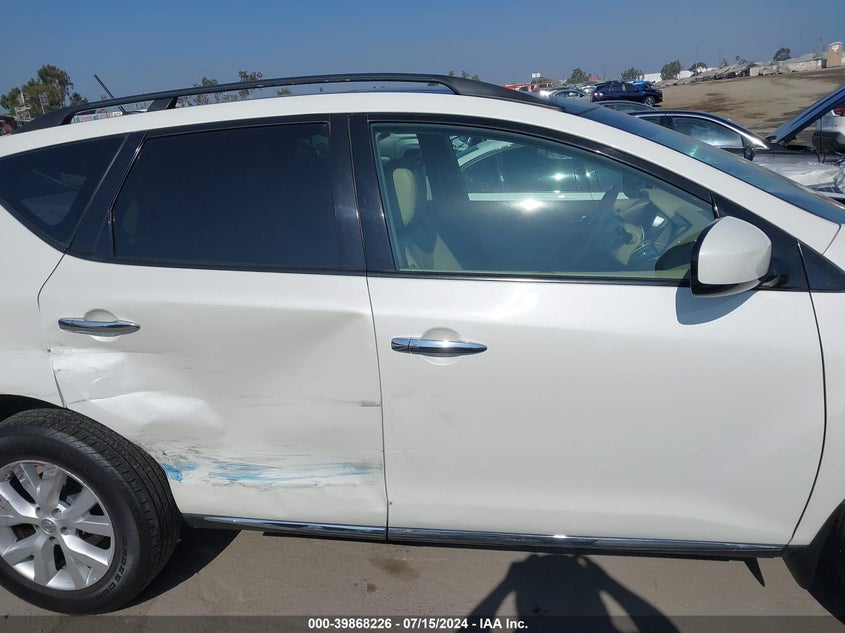 2011 Nissan Murano Sl VIN: JN8AZ1MU9BW050641 Lot: 39868226