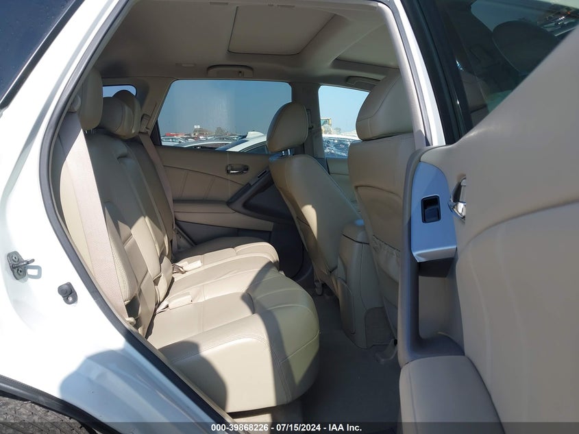 2011 Nissan Murano Sl VIN: JN8AZ1MU9BW050641 Lot: 39868226