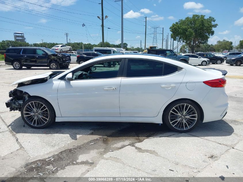 2018 Hyundai Elantra Sport VIN: KMHD04LB6JU586506 Lot: 39868289