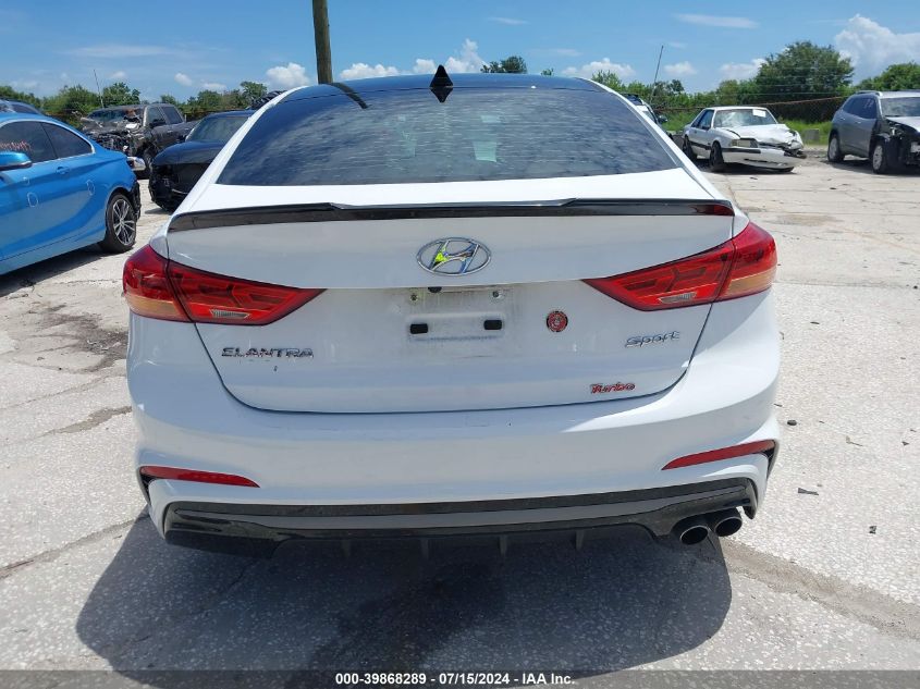 2018 Hyundai Elantra Sport VIN: KMHD04LB6JU586506 Lot: 39868289