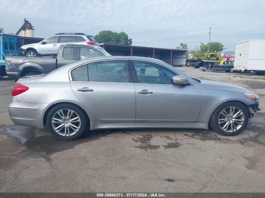 2012 Hyundai Genesis 3.8 VIN: KMHGC4DD2CU169861 Lot: 39868373