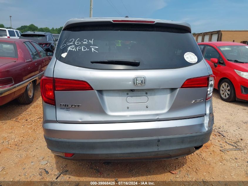 2018 Honda Pilot Ex VIN: 5FNYF6H36JB072357 Lot: 39868425