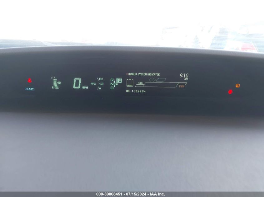 2013 Toyota Prius Two VIN: JTDKN3DU3D1729201 Lot: 39868451