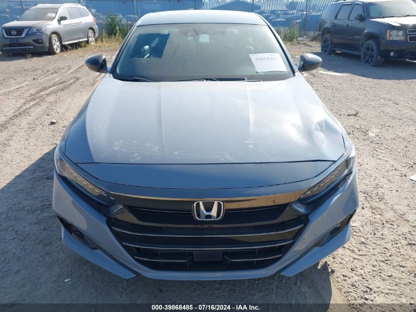 2021 Honda Accord Sport VIN: 1HGCV1F34MA100240 Lot: 39868485
