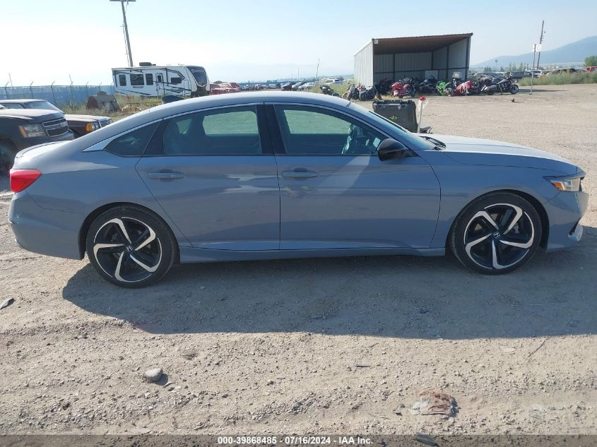 2021 Honda Accord Sport VIN: 1HGCV1F34MA100240 Lot: 39868485