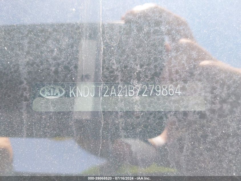 2011 Kia Soul ! VIN: KNDJT2A21B7279864 Lot: 39868520