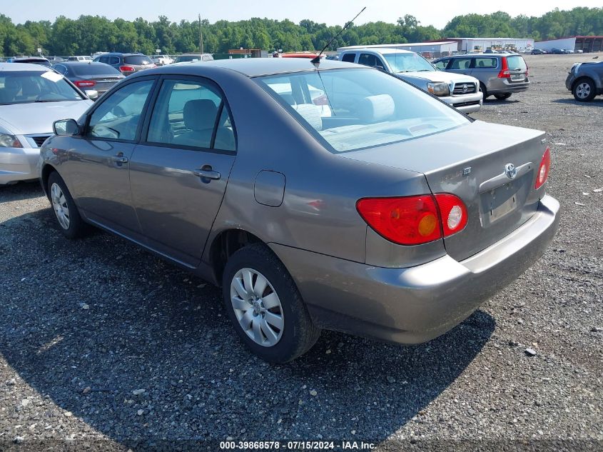 2004 Toyota Corolla Le VIN: 2T1BR38E24C185647 Lot: 39868578