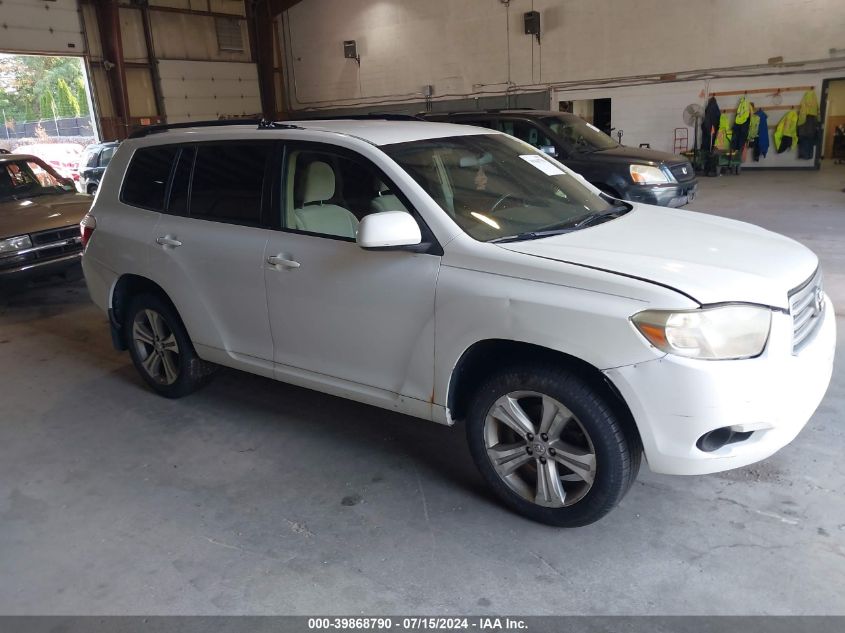 2008 Toyota Highlander VIN: JTEES41A882013721 Lot: 39868790