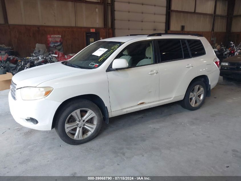 2008 Toyota Highlander VIN: JTEES41A882013721 Lot: 39868790