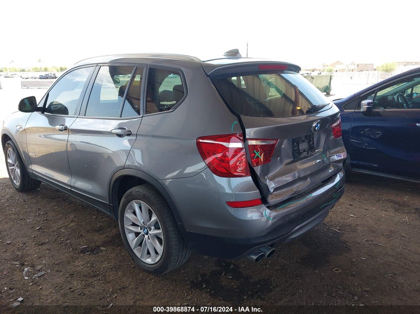 2017 BMW X3 Sdrive28I VIN: 5UXWZ7C51H0T44074 Lot: 39868874