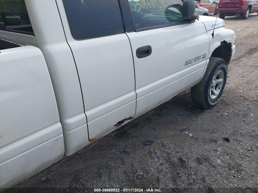 2001 Dodge Ram 1500 VIN: 3B7HF13ZX1G202228 Lot: 39868922