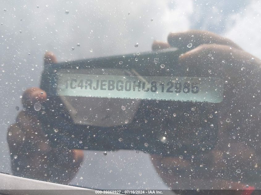 2017 Jeep Grand Cherokee Limited 4X2 VIN: 1C4RJEBG0HC812985 Lot: 39868927