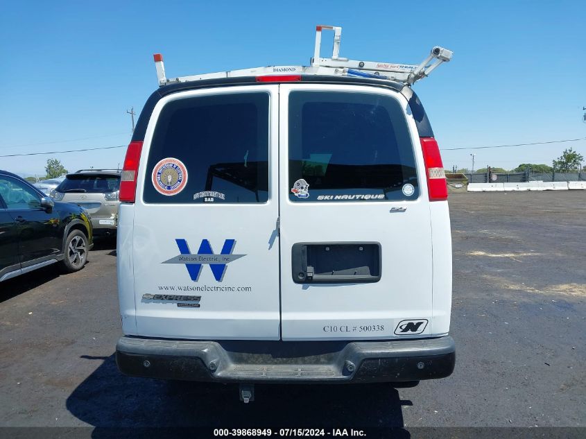 2014 Chevrolet Express 2500 Work Van VIN: 1GCWGGBA1E1123828 Lot: 39868949