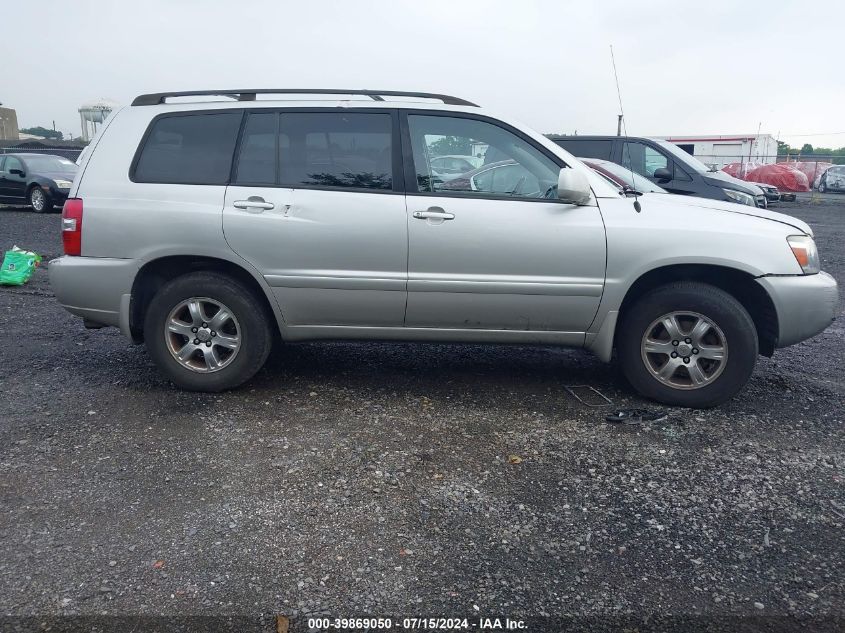 2006 Toyota Highlander V6 VIN: JTEEP21A360169003 Lot: 39869050