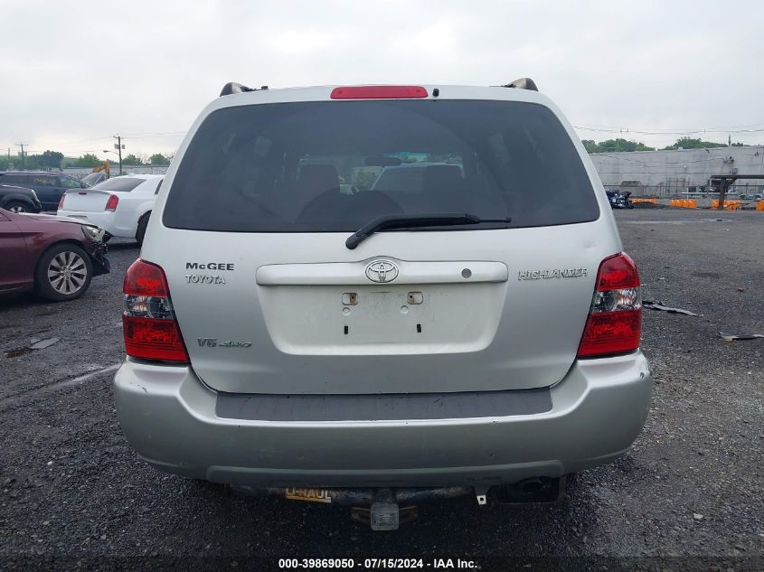 2006 Toyota Highlander V6 VIN: JTEEP21A360169003 Lot: 39869050