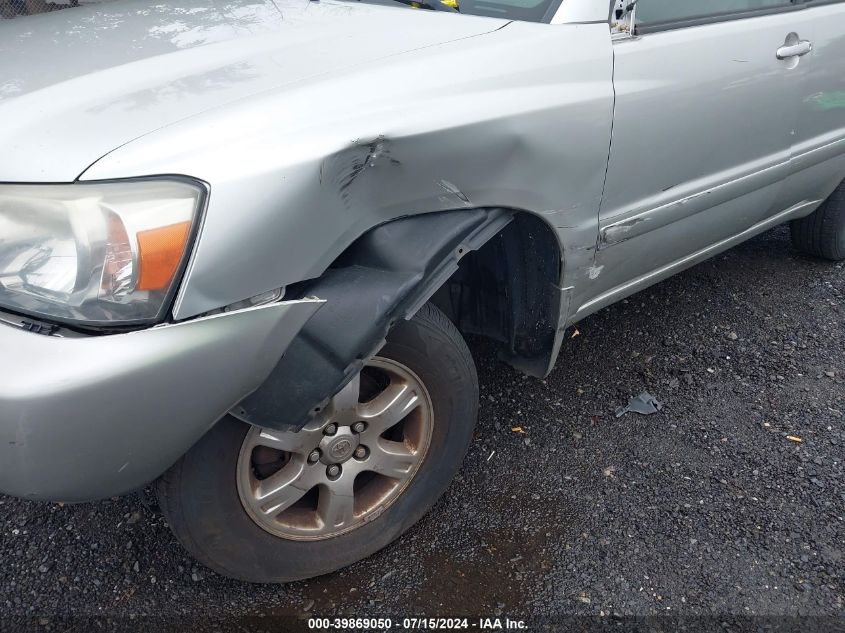 2006 Toyota Highlander V6 VIN: JTEEP21A360169003 Lot: 39869050