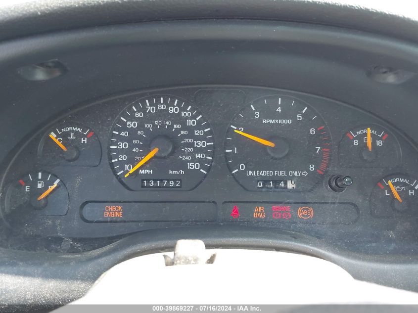 1996 Ford Mustang Gt VIN: 1FALP42X1TF159059 Lot: 39869227