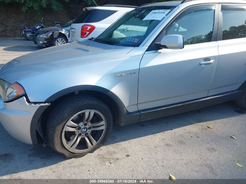 2006 BMW X3 3.0I VIN: WBXPA93416WG81828 Lot: 39869260