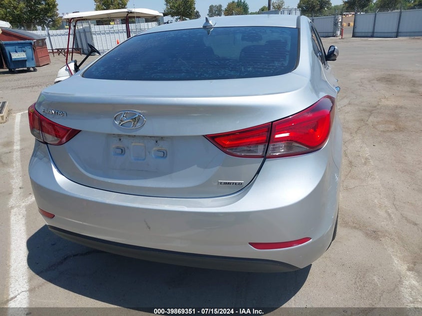 2014 Hyundai Elantra Limited VIN: 5NPDH4AE5EH509877 Lot: 39869351