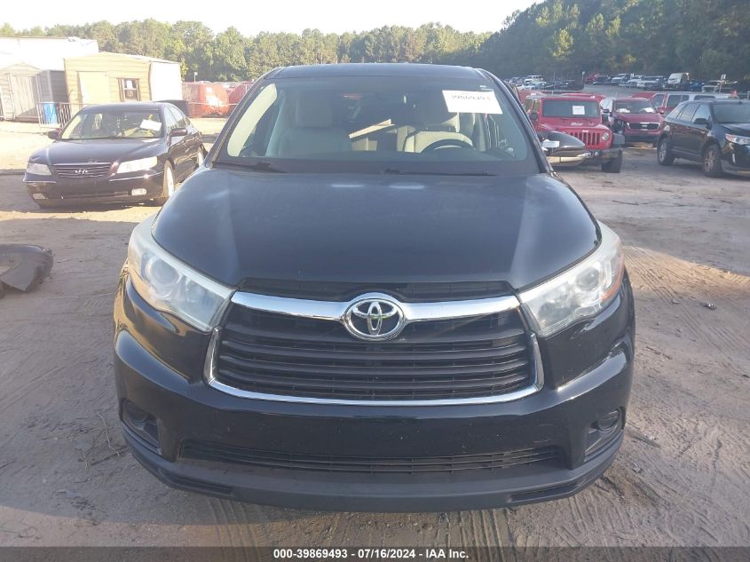 2016 Toyota Highlander Le VIN: 5TDZARFH9GS018106 Lot: 39869493