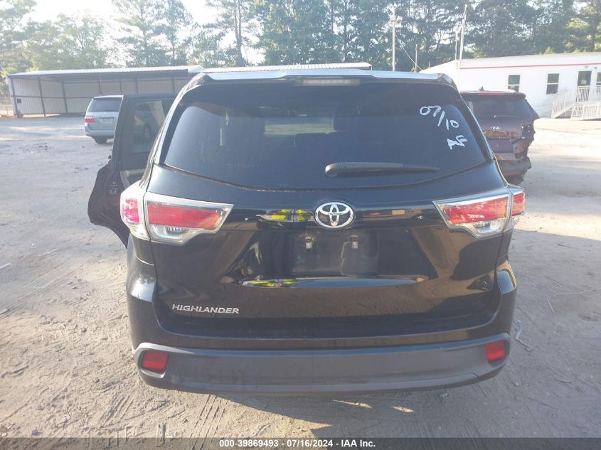2016 Toyota Highlander Le VIN: 5TDZARFH9GS018106 Lot: 39869493
