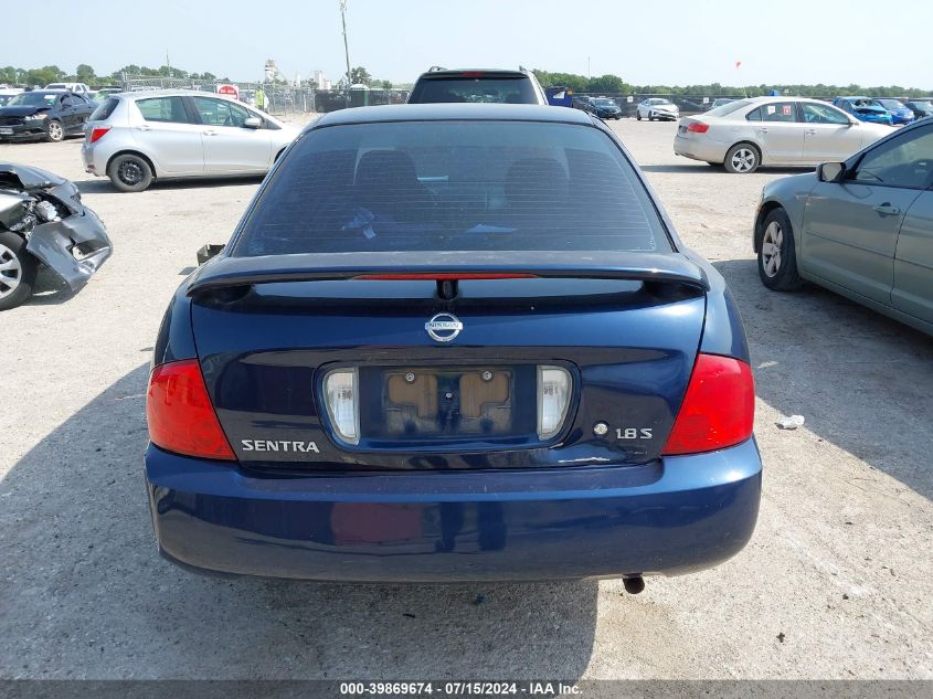 2006 Nissan Sentra 1.8S VIN: 3N1CB51D56L550024 Lot: 39869674