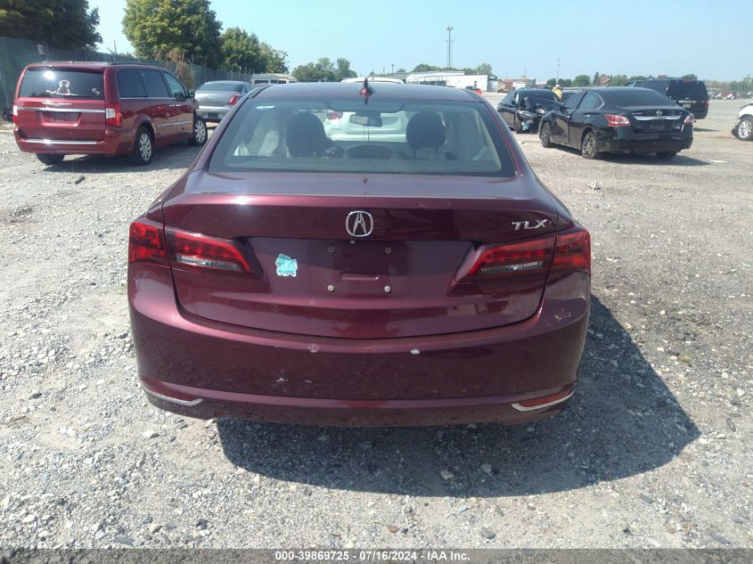 2015 Acura Tlx VIN: 19UUB1F33FA023201 Lot: 39869725