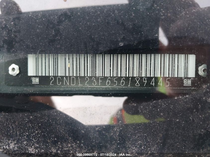 2005 Chevrolet Equinox Ls VIN: 2CNDL23F656189445 Lot: 39869772