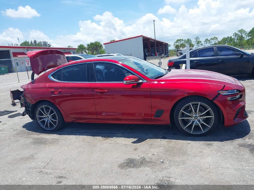 2022 Genesis G70 2.0T Rwd VIN: KMTG34TA6NU099720 Lot: 39869866