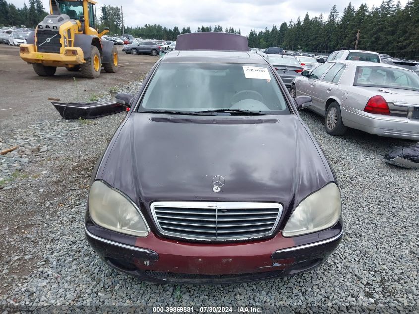 2000 Mercedes-Benz S 500 VIN: WDBNG75J9YA060973 Lot: 39869881