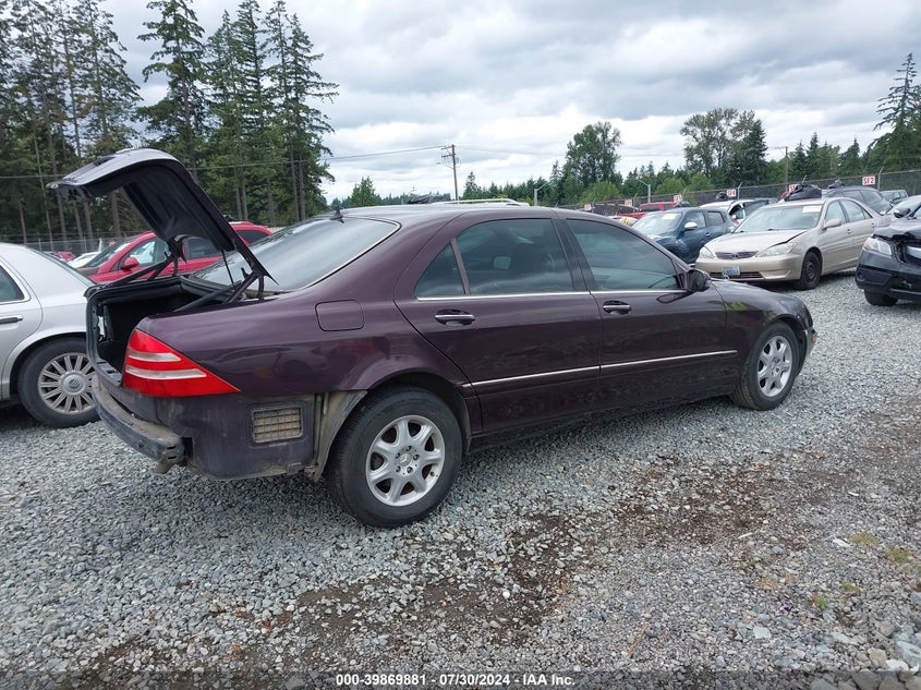 2000 Mercedes-Benz S 500 VIN: WDBNG75J9YA060973 Lot: 39869881