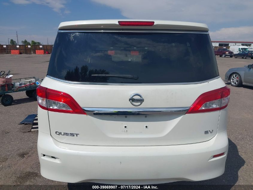 2013 Nissan Quest Sv VIN: JN8AE2KP0D9068493 Lot: 39869907