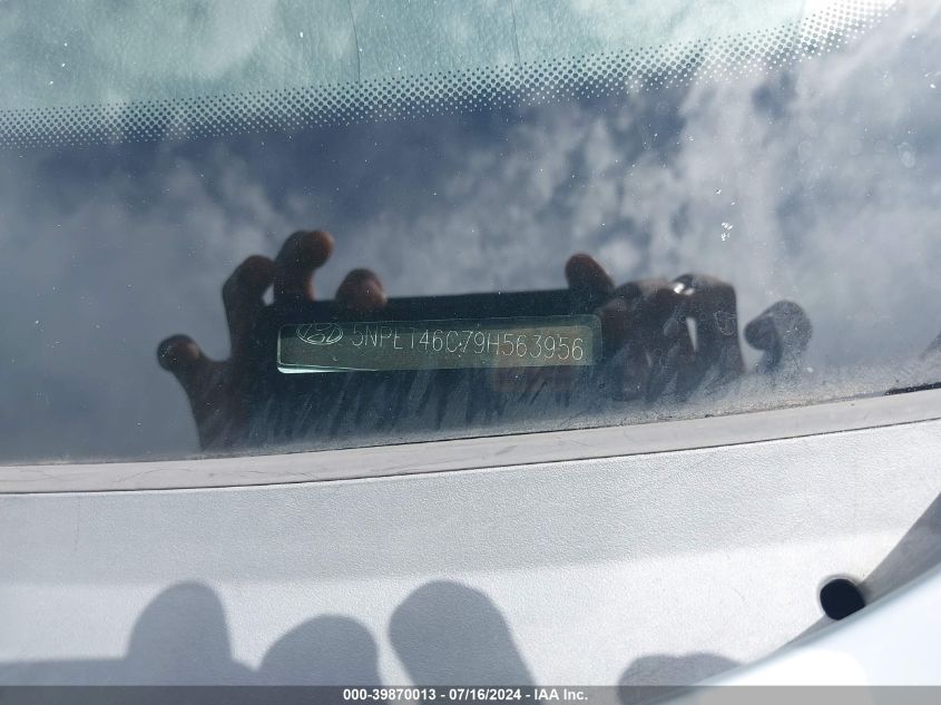 2009 Hyundai Sonata Gls VIN: 5NPET46C79H563956 Lot: 39870013