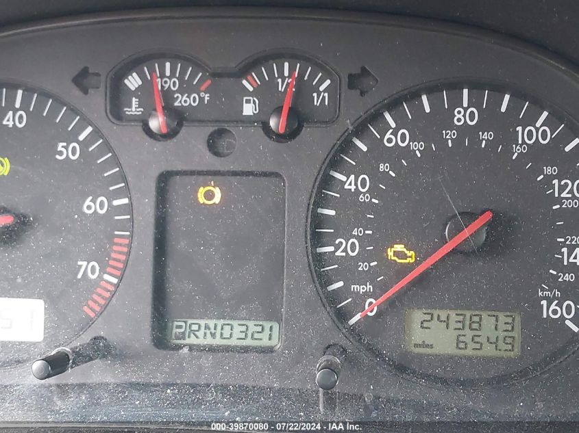 2003 Volkswagen Jetta Gls 2.0L VIN: WVWSK61J53W187332 Lot: 39870080